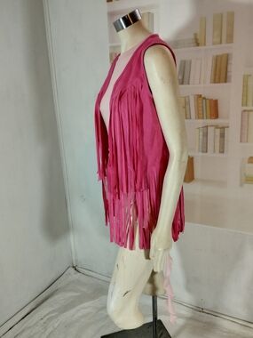 & Other Stories Pink Fringe Vest